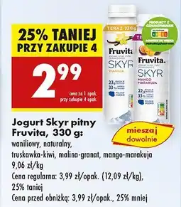 Biedronka Jogurt Skyr pitny Fruvita oferta