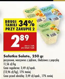 Biedronka Sałatka jarzynowa warzywna z jajkiem śledziowa z papryką Salato oferta