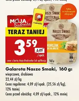 Biedronka Galareta wieprzowa drobiowa Nasze Smaki oferta