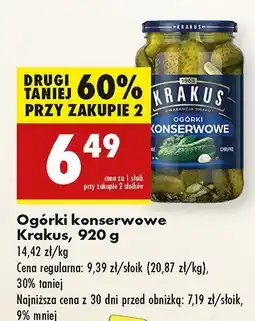 Biedronka Ogórki konserwowe Krakus oferta