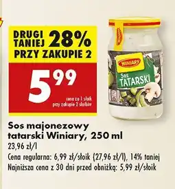 Biedronka Sos majonezowy tatarski Winiary oferta