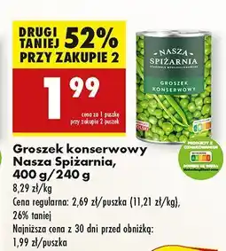 Biedronka Groszek konserwowy Nasza Spiżarnia oferta