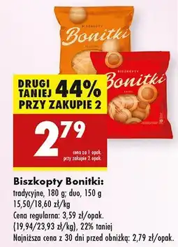 Biedronka Biszkopty Bonitki tradycyjne, duo oferta