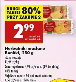 Biedronka Herbatniki maślane Bonitki oferta