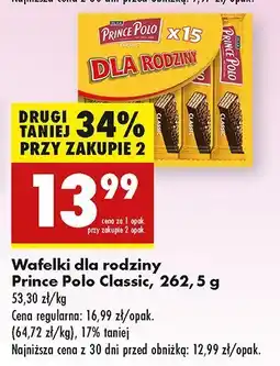 Biedronka Wafelki dla rodziny Prince Polo Classic oferta
