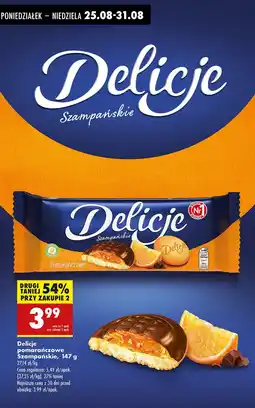Biedronka Ciastka Delicje pomarańczowe Szampańskie oferta