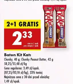 Biedronka Baton Kit Kat Chunky, Chunky Peanut Butter oferta