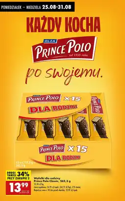 Biedronka Wafelki Prince Polo Classic oferta