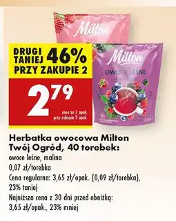 Biedronka Herbata owocowa Milton Twój Ogród oferta