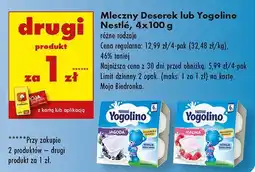 Biedronka Deser Mleczny Deserek lub Yogolino Nestlé oferta