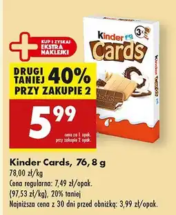 Biedronka Wafelki Kinder Cards Ferrero oferta