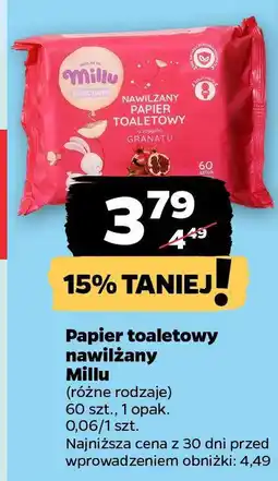 Netto Papier toaletowy nawilżany Millu oferta