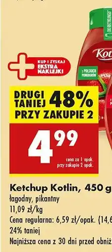 Biedronka Ketchup łagodny Kotlin oferta
