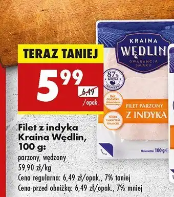 Biedronka Filet z indyka parzony Kraina Wędlin oferta