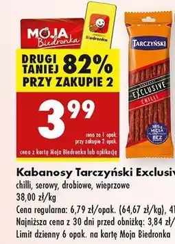 Biedronka Kabanosy Exclusive Tarczyński oferta