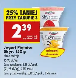 Biedronka Jogurt Piątnica Skyr, różne rodzaje oferta