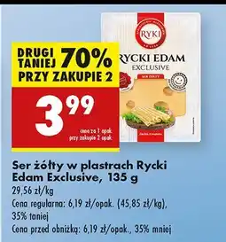 Biedronka Ser żółty w plastrach Rycki Edam Exclusive Ryki oferta