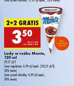 Biedronka Lody w rożku Monte Danone oferta