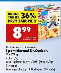 Biedronka Pizza mini z serem i pomidorami 3 szt. Dr.Oetker oferta