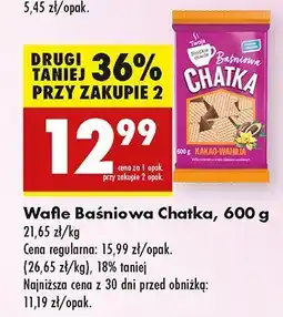 Biedronka Wafle kakao-wanilia Baśniowa Chatka oferta