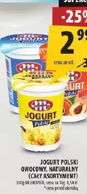 Arhelan Jogurt polski owocowy, naturalny Mlekovita oferta