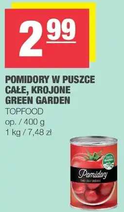 Spar Pomidory w puszce całe, krojone Green Garden Topfood oferta