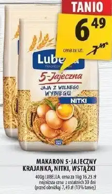 Arhelan Makaron 5-jajeczny krajanka, nitki, wstążki Lubella oferta