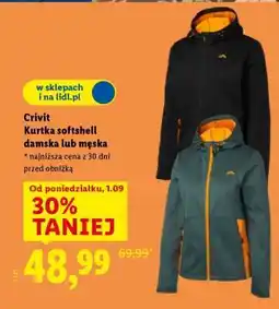 Lidl Crivit Kurtka softshell damska lub męska oferta