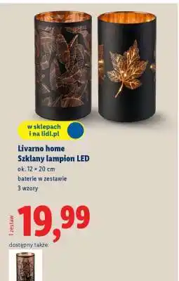 Lidl Livarno home Szklany lampion LED oferta