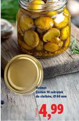 Lidl Helmet Zestaw 10 zakrętek do słoików, Ø 66 mm oferta