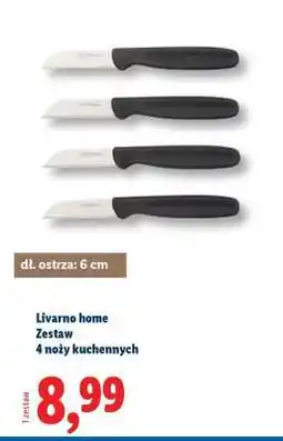 Lidl Livarno home Zestaw 4 noży kuchennych oferta