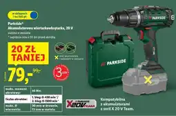Lidl Parkside Akumulatorowa wiertarkowkrętarka 20 V oferta