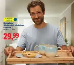 Lidl Livarno home Skladany stolik śniadaniowy z bambusa oferta