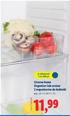 Lidl Livarno home Organizer lub zestaw 2 organizerów do lodówki oferta