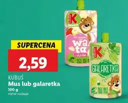 Lidl Kubuś Mus lub galaretka oferta