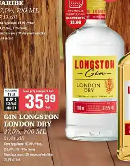 Biedronka GIN LONGSTON LONDON DRY oferta