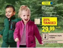 Lidl lupilu Bluza sherpa dziecięca oferta