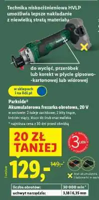 Lidl PARKSIDE Akumulatorowa frezarka obrotowa, 20 V oferta