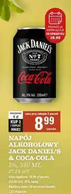 Biedronka NAPÓJ ALKOHOLOWY JACK DANIEL’S COCA COLA oferta