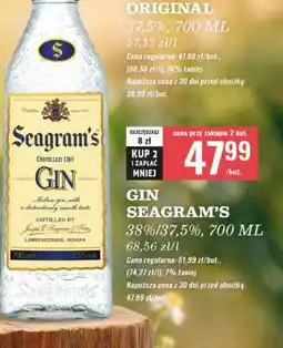 Biedronka GIN SEAGRAM’S 38%/37,5%, 700 ML oferta