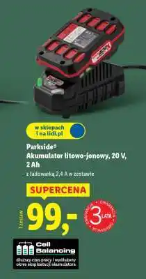 Lidl PARKSIDE Akumulator litowo-jonowy 20 V, 2 Ah oferta