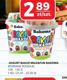 Top Market Jogurt Bakuś Milk&Fun Bakoma oferta