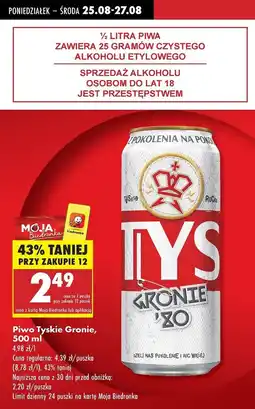 Biedronka Piwo Tyskie Gronie oferta