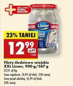 Biedronka Filety śledziowe wiejskie w oleju z cebulką Lisner oferta