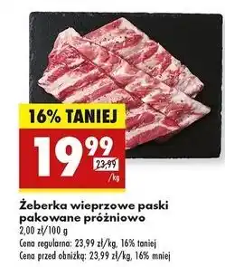 Biedronka Żeberka wieprzowe extra paski oferta