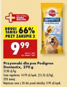 Biedronka Przysmak dla psa duże rasy Pedigree Dentastix oferta