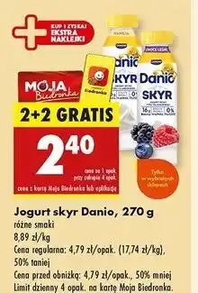 Biedronka Jogurt skyr wanilia Danone Danio oferta