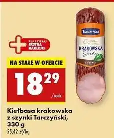 Biedronka Kiełbasa krakowska sucha z szynki Tarczyński oferta