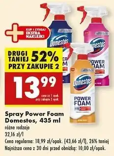 Biedronka Spray czyszczący Domestos Power Foam oferta