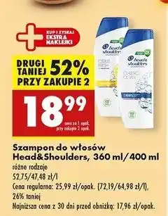 Biedronka Szampon do włosów citrus fresh Head&Shoulders oferta